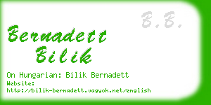 bernadett bilik business card